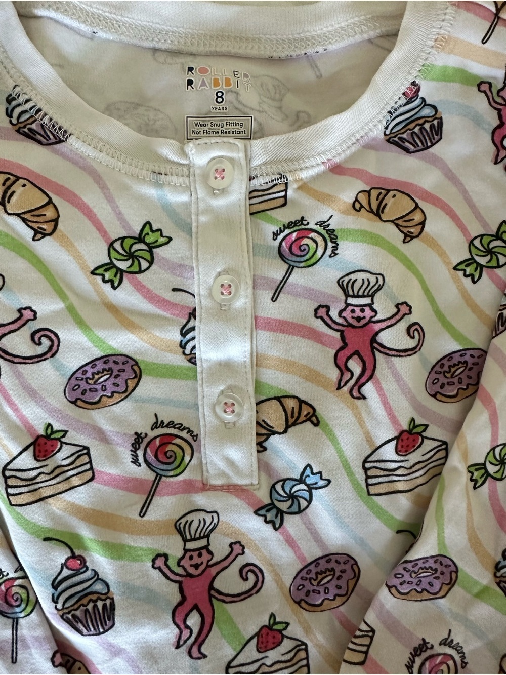 Roller Rabbit girls 8 treats & sweets 🍭 Pajama Set